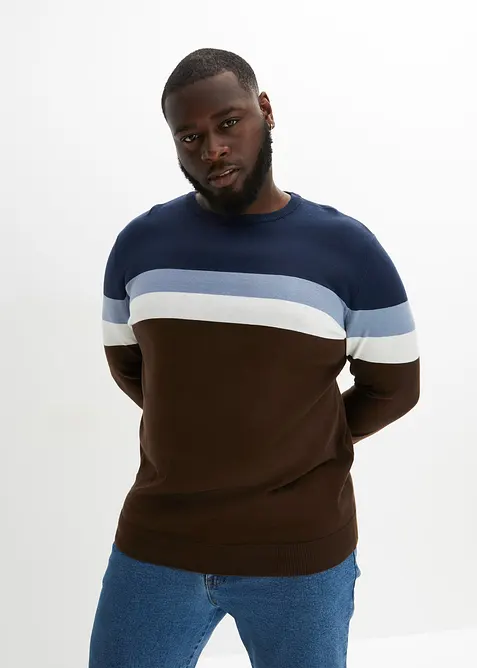 Finstrikket genser i 100% bomull, bonprix