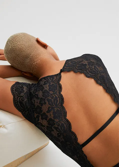 Fløyelsbody uten bøyle, bonprix