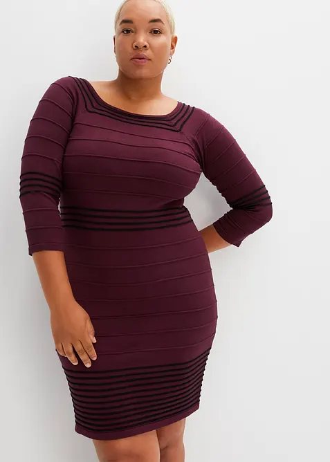 Strikkekjole i myk viskosemiks, bonprix