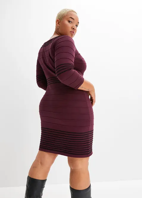 Strikkekjole i myk viskosemiks, bonprix