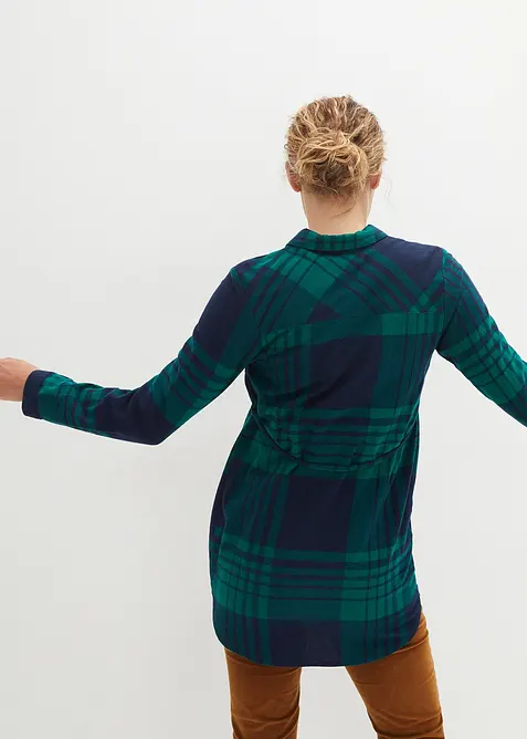 Lang mammabluse i bomullsflanell, bonprix