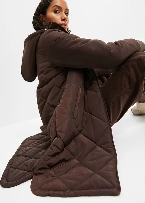 Kort k&aring;pe med hette og vattering, bonprix