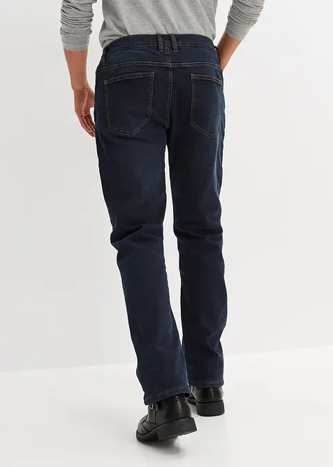 Relaxed Fit-jeans i varmende denim med stretch og komfortlinning, Straight, bonprix