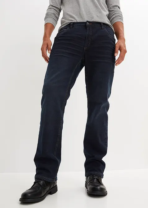 Relaxed Fit-jeans i varmende denim med stretch og komfortlinning, Straight, bonprix
