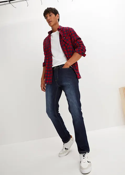 Regular Fit stretch-termojeans med varmende innside, Straight, bonprix