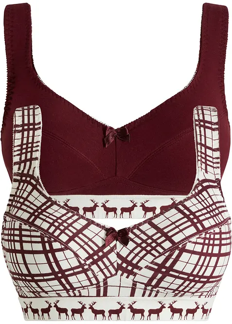 BH uten b&oslash;yle med bomull (2-pack), bonprix