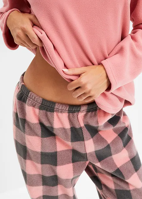 Loungewear kosedress av fleece, bonprix