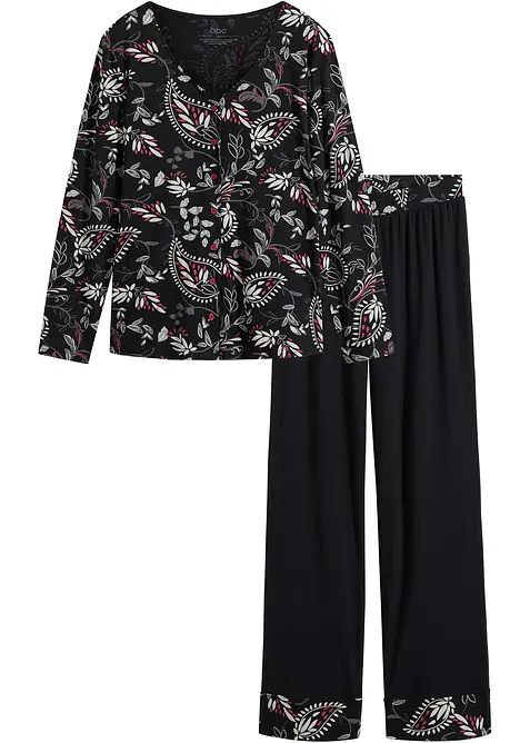 Pyjamas med knappestolpe, bonprix