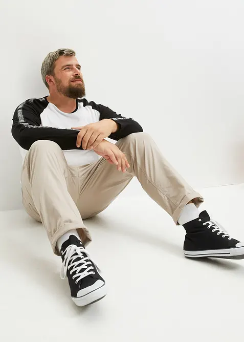 Regular Fit slip on-stretchbukse, Straight, bonprix