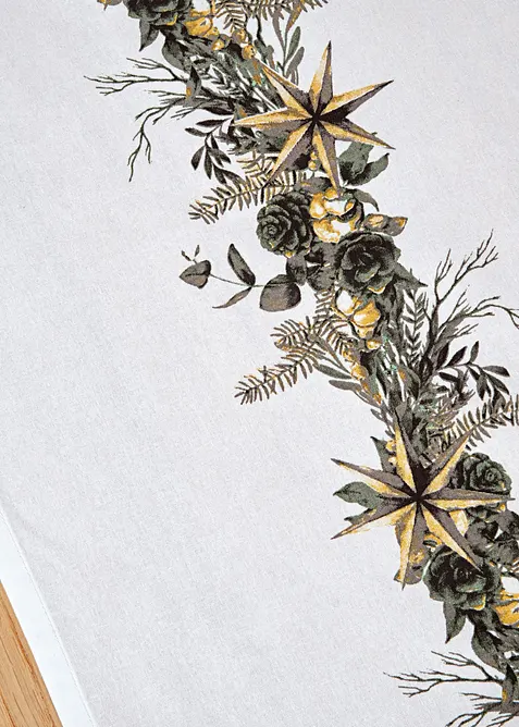 Bordl&oslash;per med glansprint, bonprix