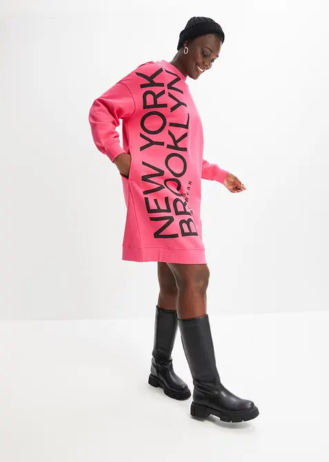 Oversized trikotkjole i myk bomullsmiks, bonprix