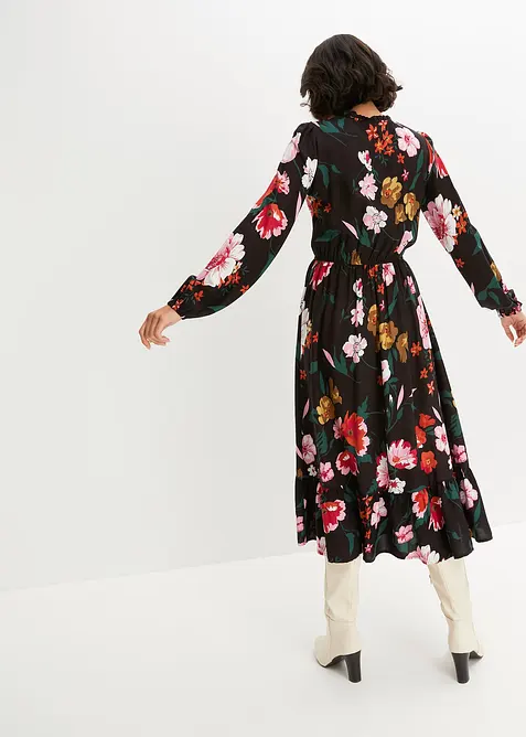 Midikjole i lett viskose, bonprix