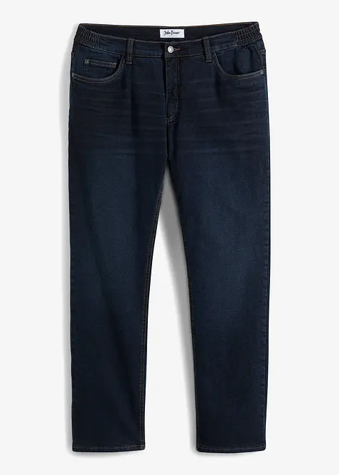 Relaxed Fit-jeans i varmende denim med stretch og komfortlinning, Straight, bonprix