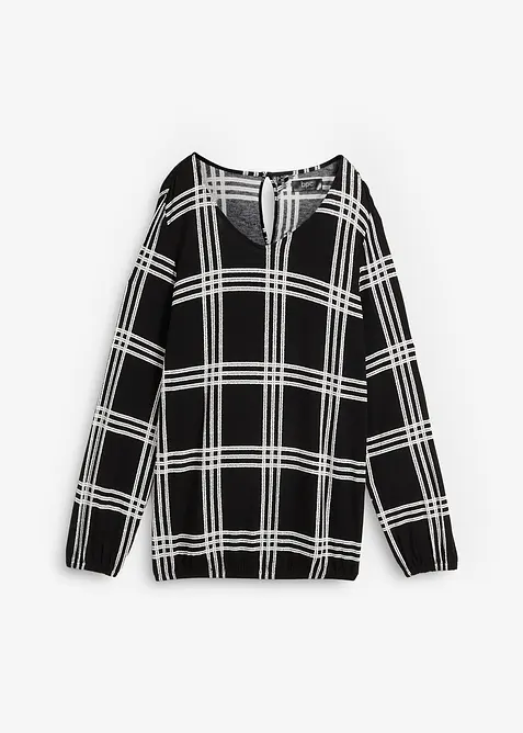 Langermet topp med elastisk nederkant, bonprix