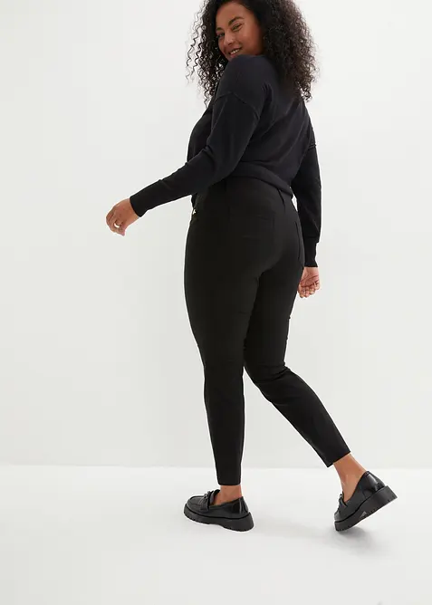 Pull on-bukse med stretch og pynteknapper, bonprix