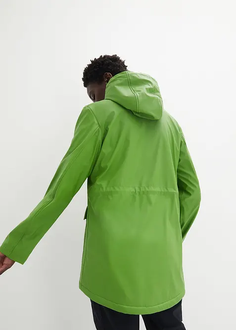 Regnjakke med teddyf&ocirc;r, av vanntett materiale, bonprix