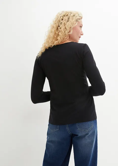 Langermet topp (2-pack), bonprix