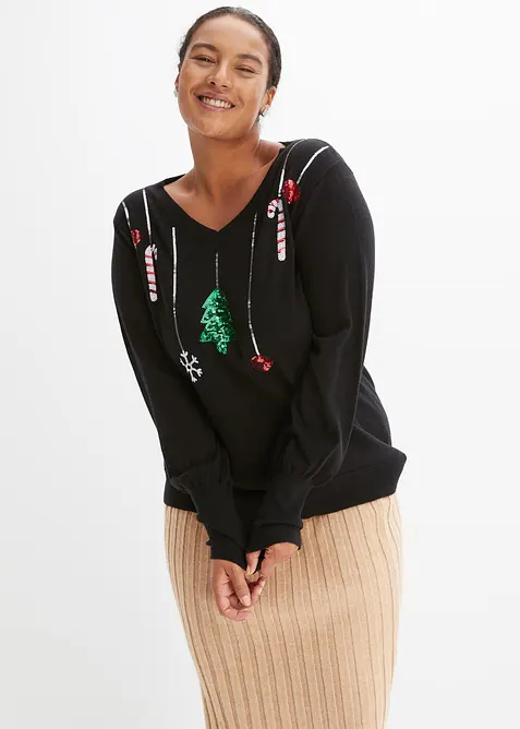 Finstrikket genser, bonprix