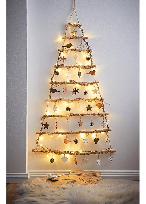 LED-veggpynt formet som et juletre, bonprix