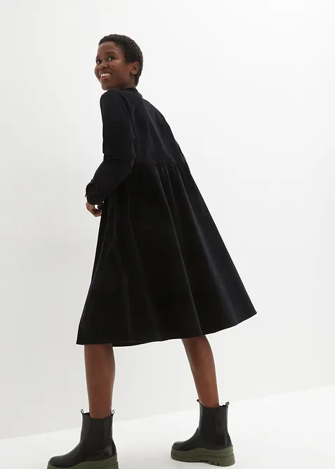 Kjole i kordfløyel i bomull, bonprix