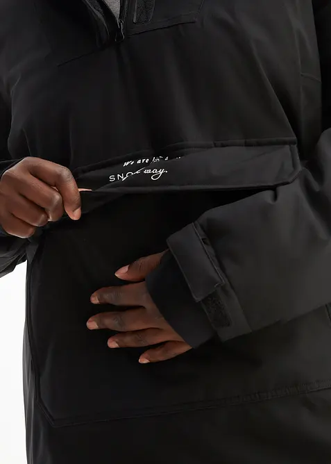 Ski-funksjonsjakke i pull on-modell med fleecef&ocirc;r, vanntett, bonprix