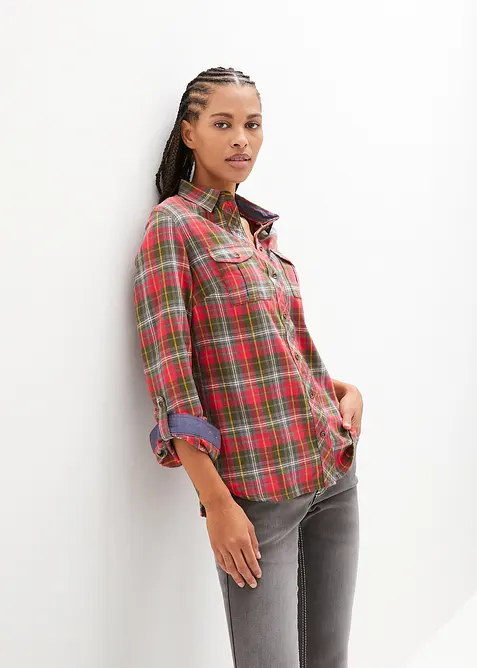 Flanellskjorte i 100% bomull, bonprix