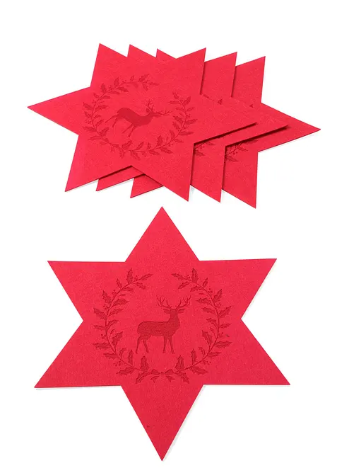 Stjerneformet dekkebrikke (4-pack), bonprix