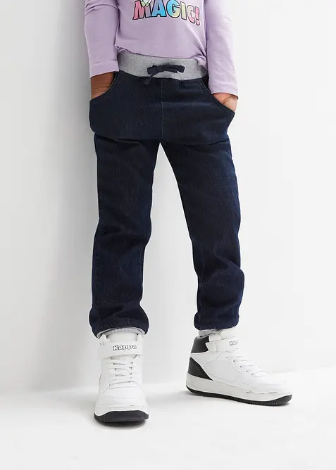 Termobukse med jerseyfôr, Mid Waist, bonprix