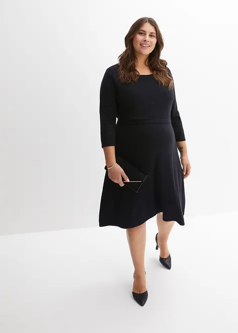 2-i-1-strikket mamma-/ammekjole med glansgarn, bonprix