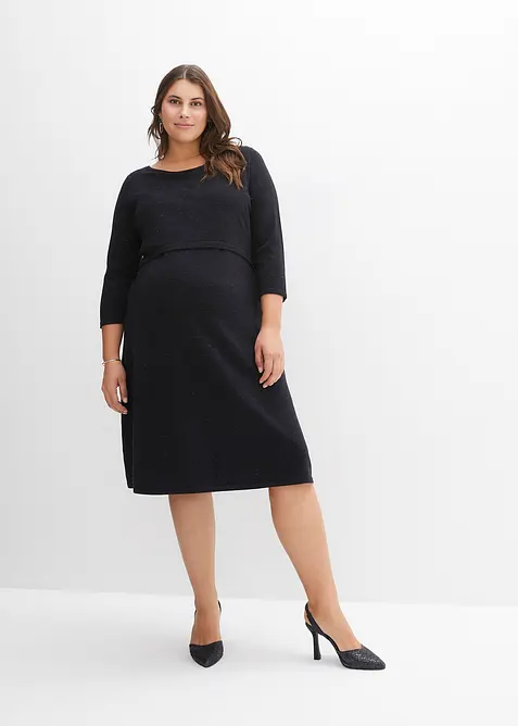 2-i-1-strikket mamma-/ammekjole med glansgarn, bonprix