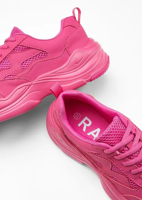 Chunky sneakers med mesh, bonprix