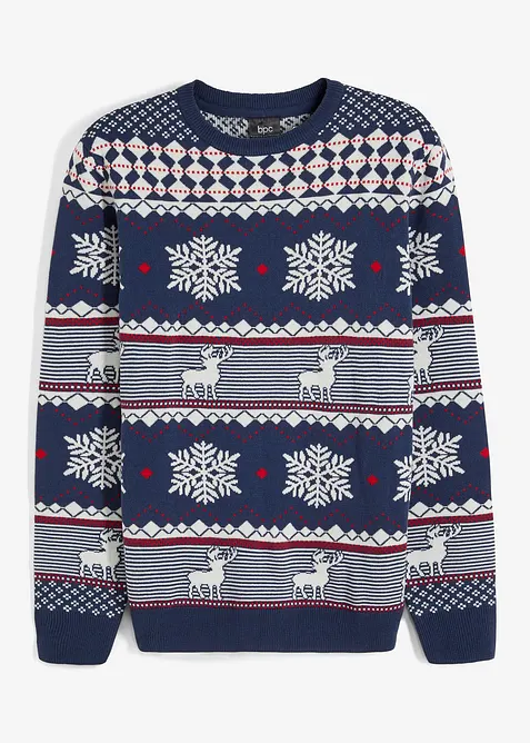 Genser med koftemønster og bærekraftig materiale, bonprix