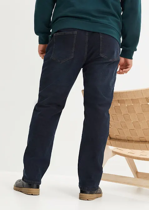 Relaxed Fit-jeans i varmende denim med stretch og komfortlinning, Straight, bonprix