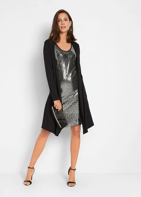 Trikotkjole i klimasmart viskose og 2-i-1-look, bonprix