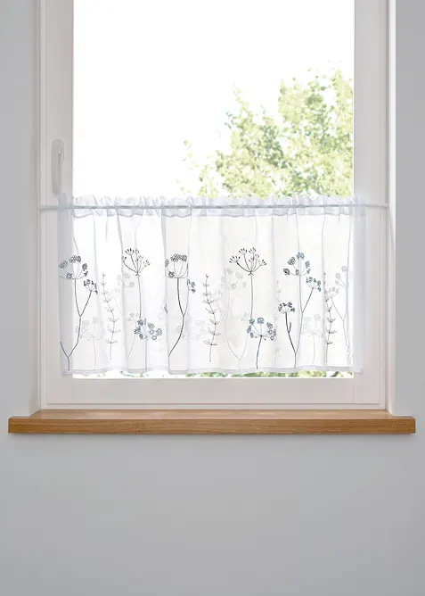 Gardinkappe med broderi, bonprix