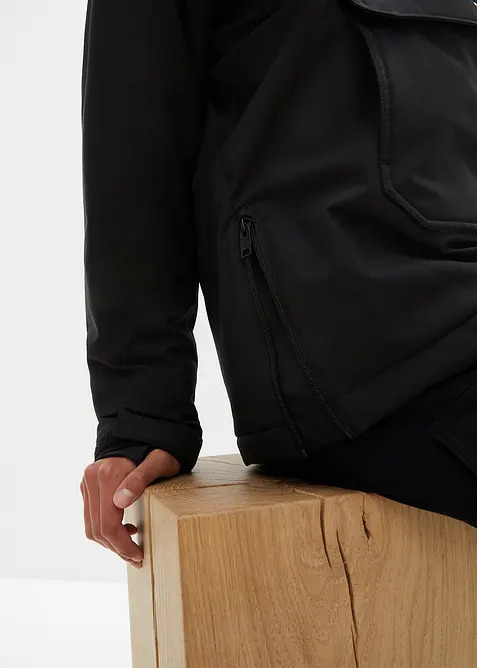 Ski-funksjonsjakke i pull on-modell med fleecef&ocirc;r, vanntett, bonprix