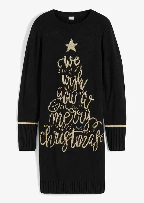 Strikkekjole med julemotiv, bonprix