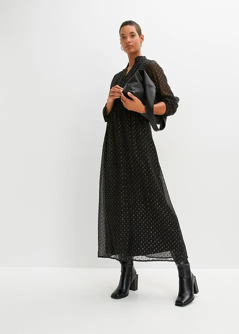 Maxikjole med glitter, bonprix