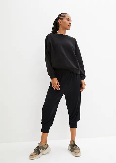 Loungewear capri-haremsbukse, bonprix