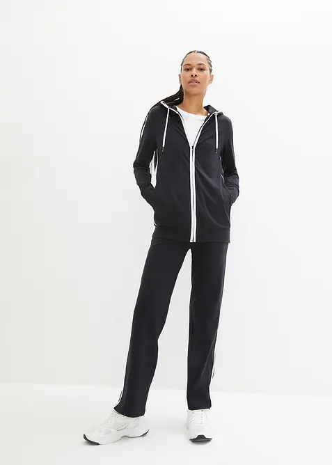 Joggedress i bomull med elastan, bonprix