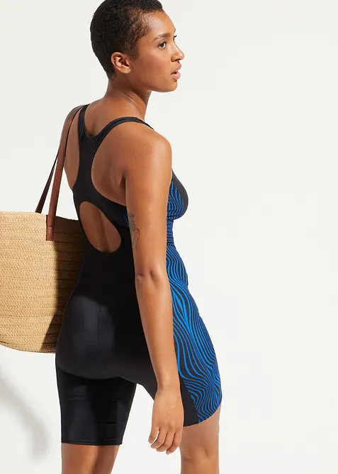 Hurtigt&oslash;rkende treningsbadedrakt med lange ben, bonprix