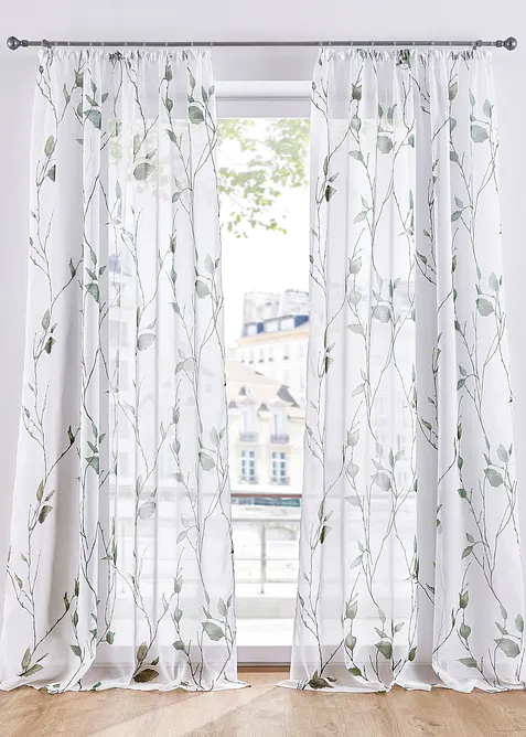 Gardin i lett voile (1-pack), bonprix