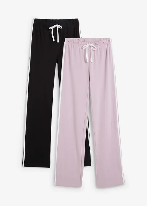 Jerseybukse i bomull med stretch (2-pack), bonprix
