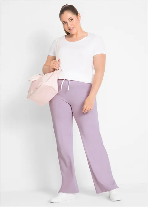 Jerseybukse i bomull med stretch (2-pack), bonprix
