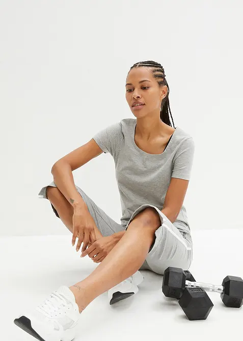 Capribukse av bomull med stretch (2-pack), bonprix