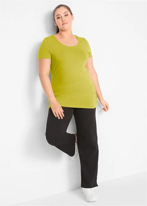 Lang topp med skrift (2-pack), bonprix