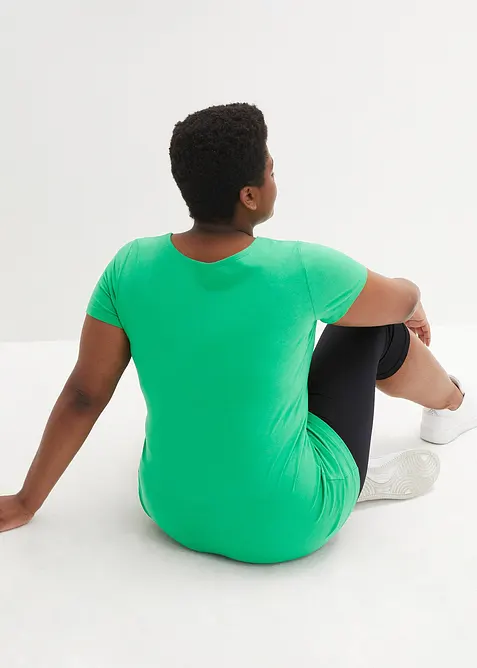 Lang topp med skrift (2-pack), bonprix