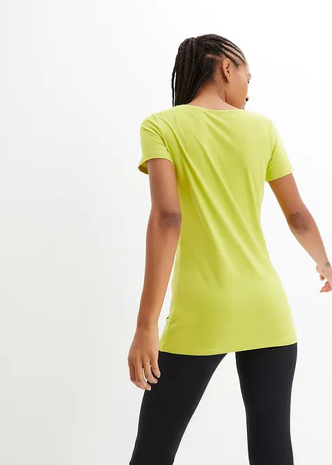 Lang topp med skrift (2-pack), bonprix