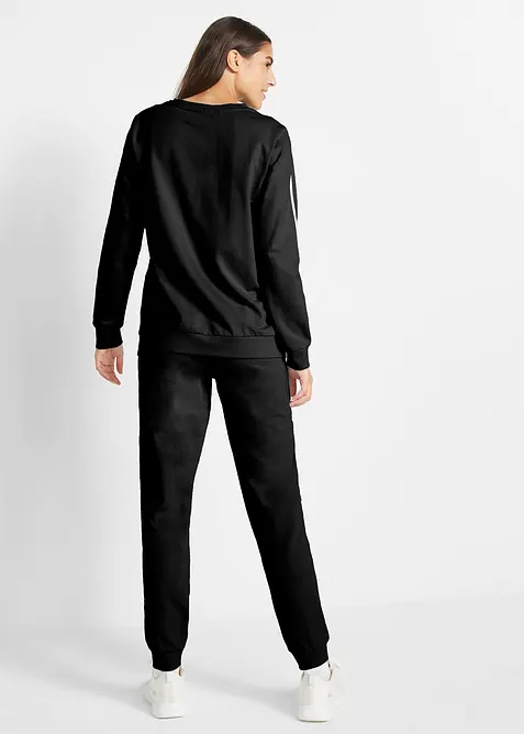 Joggedress i 100% bomull (2-delt sett), bonprix