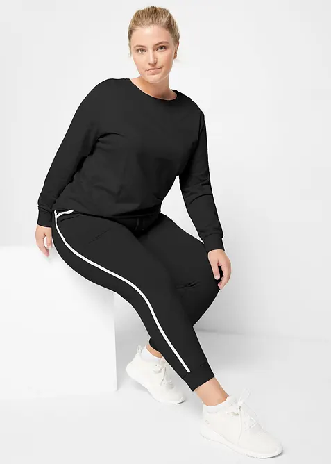 Joggedress i 100% bomull (2-delt sett), bonprix